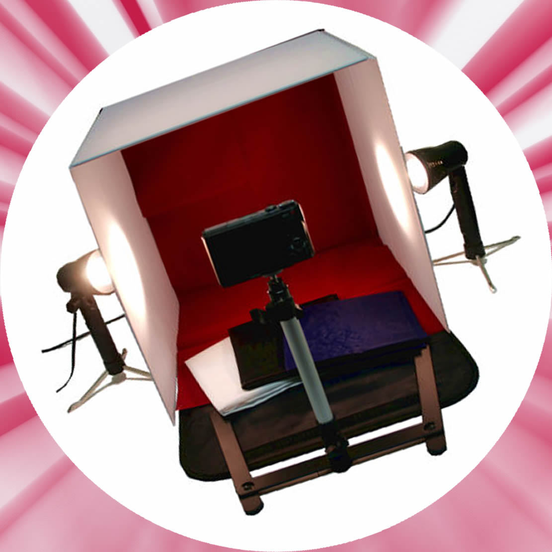 US SELLER ~ 16″ Studio Photo Box Table Top Photography Complete Light Tent Kit