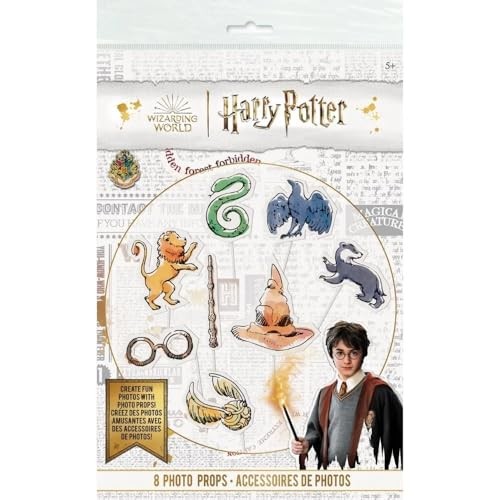 Harry Potter Multicolor (8 Pc) | Perfect For Magic Themed Photo Booth Props