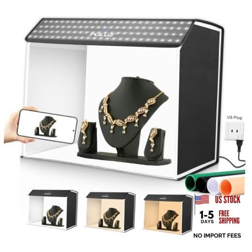 Light Box Photography, 24×16 inch Portable Photo Box with 672 LED 24*16 inch