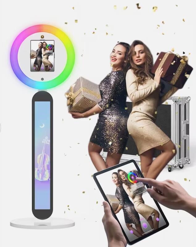 HARZHI Portable Photo Booth Compatible w/ Ipad, for Ipad Photo Booth Shell Stand