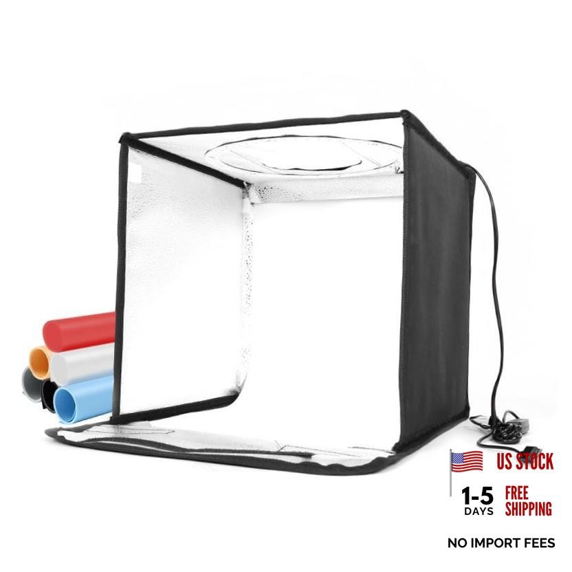 30×30×30cm (12x12x12in) Folding Portable Photo Lightbox Studio | 120 Dimmable