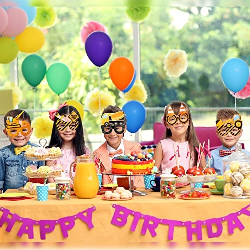 32 Pcs Construction Theme Party Eyeglasses Dump Truck Cardboard Glasses