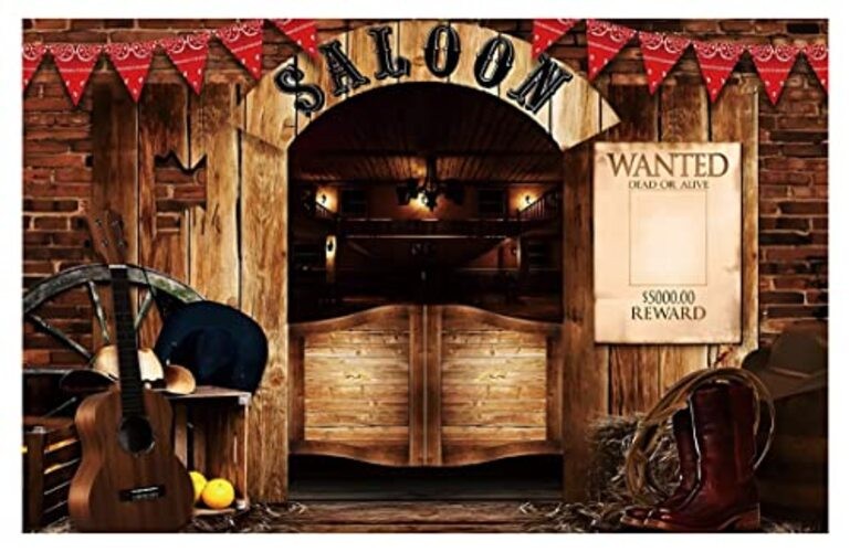 Vintage West Saloon Backdrop,Retro Western Cowboy Background Western 10x8ft