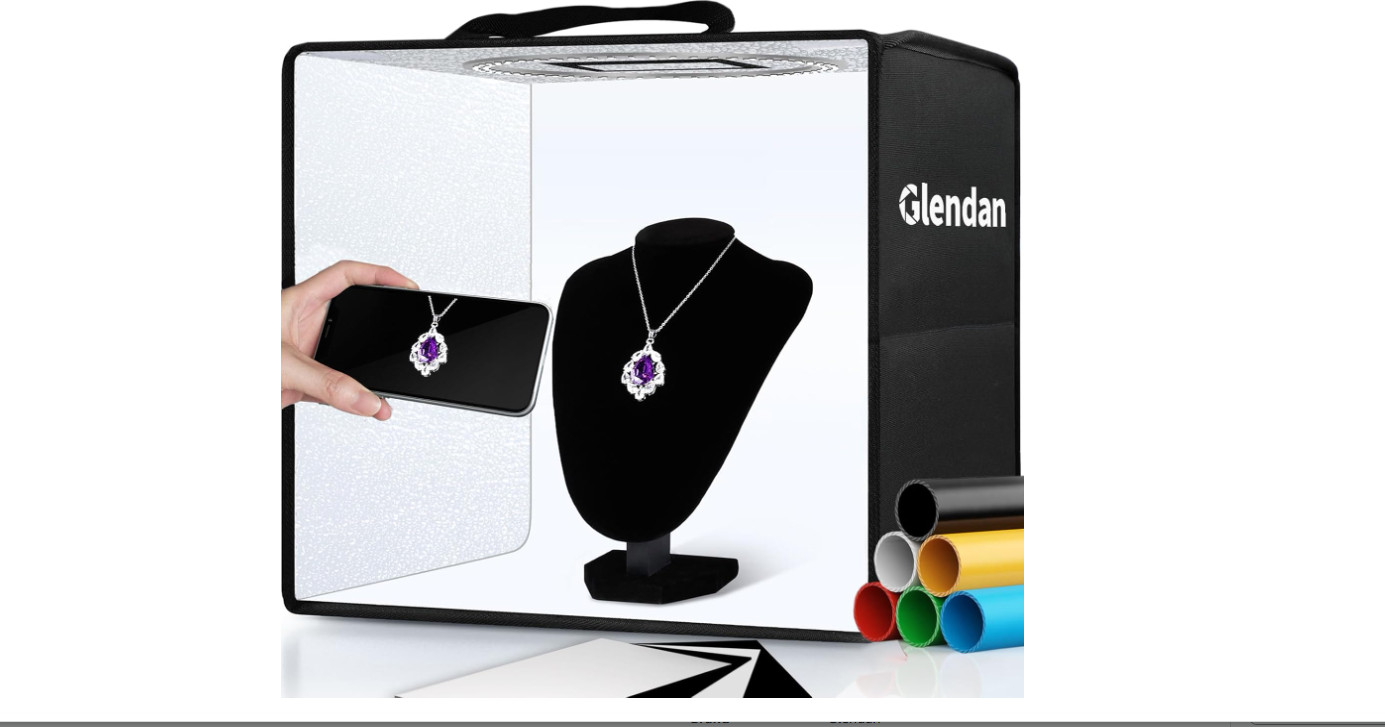 Portable Photo Studio Light Box 12″x12″ Glendan Professional Dimmable Shooting