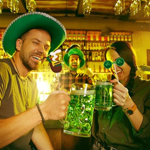 St Patricks Day Photo Booth Props, Pack of 24 Pcs St Patricks Day Photo Props,