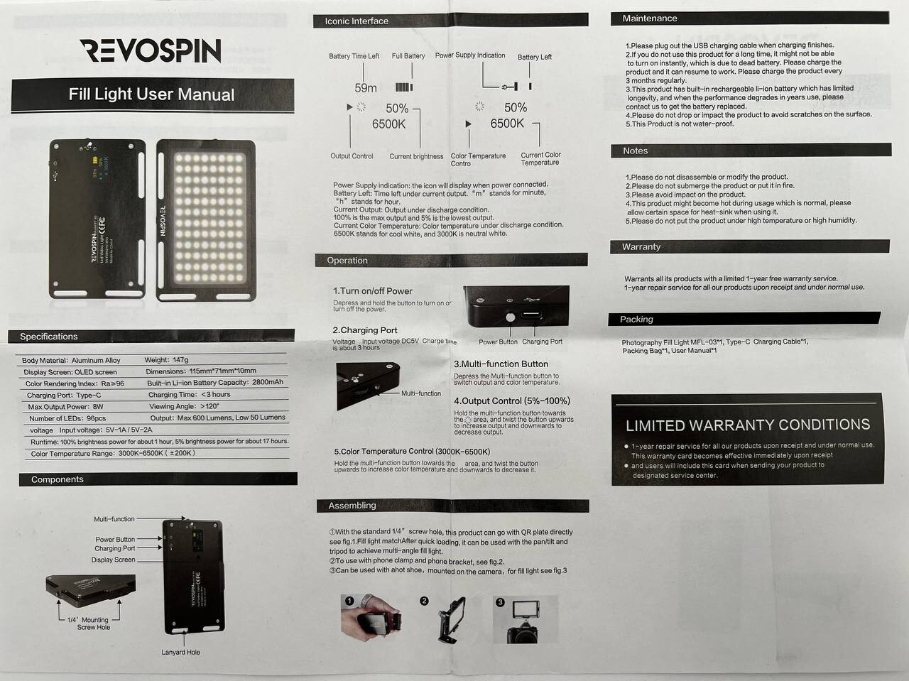 New Bright Light LED for selfies, vlogging and photography