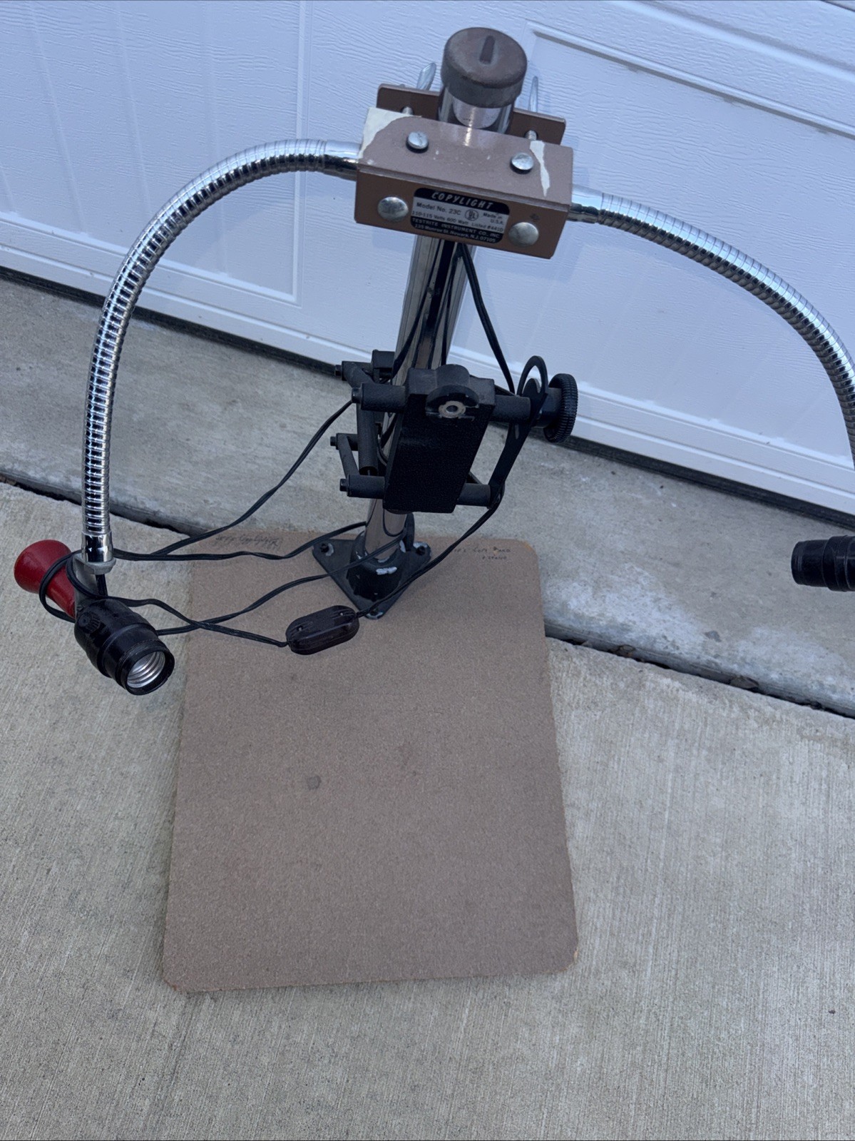TESTRITE CS-2 COPYSTAND Model 23c COPYLIGHT – Photo Lighting Enlargement Stand