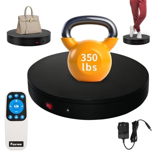 Motorized 360° Rotating Display Turntable – Remote Control, Speed Adjustable, 12