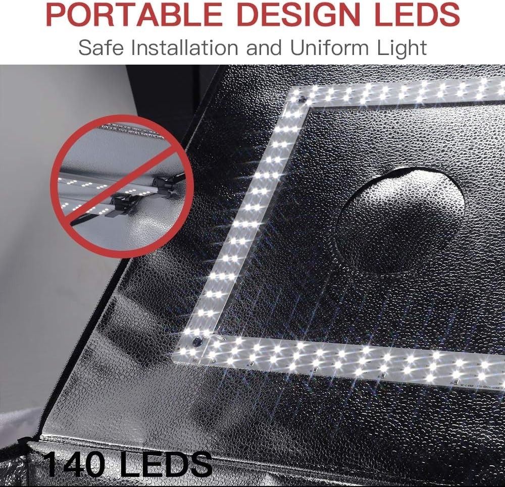 Tienda de campaña plegable portátil con brillo ajustable de 20″/50 cm, NUEVO US