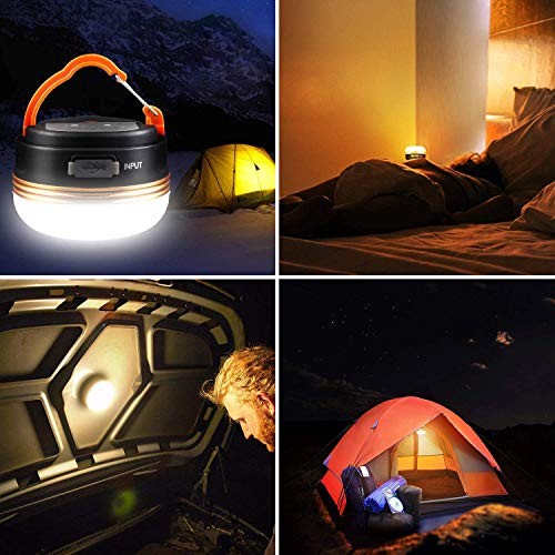 LED Camping Lantern, Rechargeable Portable Tent Light, 300LM,3 Light 2