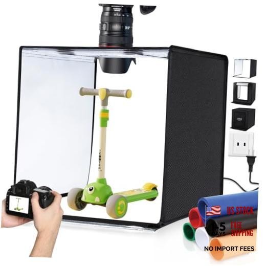 24×24 Inch Photo Studio Light Box, Dimmable 136 LED 24‘’Light Box – Black