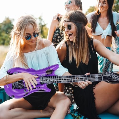 Pcs Inflatable Guitars for Parties Bulk Blow Rock Star Guitar Set Rock and 24