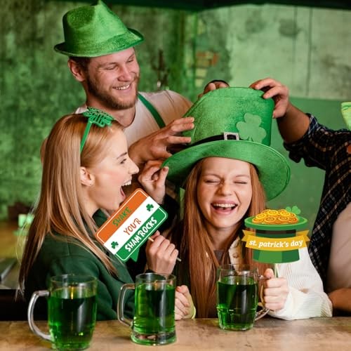 St Patricks Day Photo Booth Props, Pack of 24 Pcs St Patricks Day Photo Props,