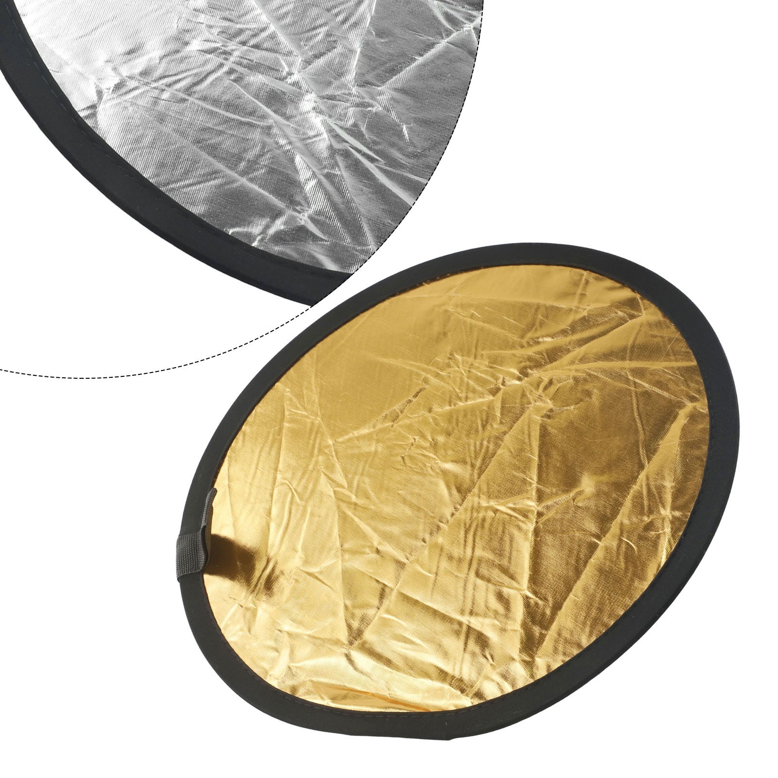 Handheld Multifolding Reflective Plate for Light Diffusion Gold Silver for 2 in