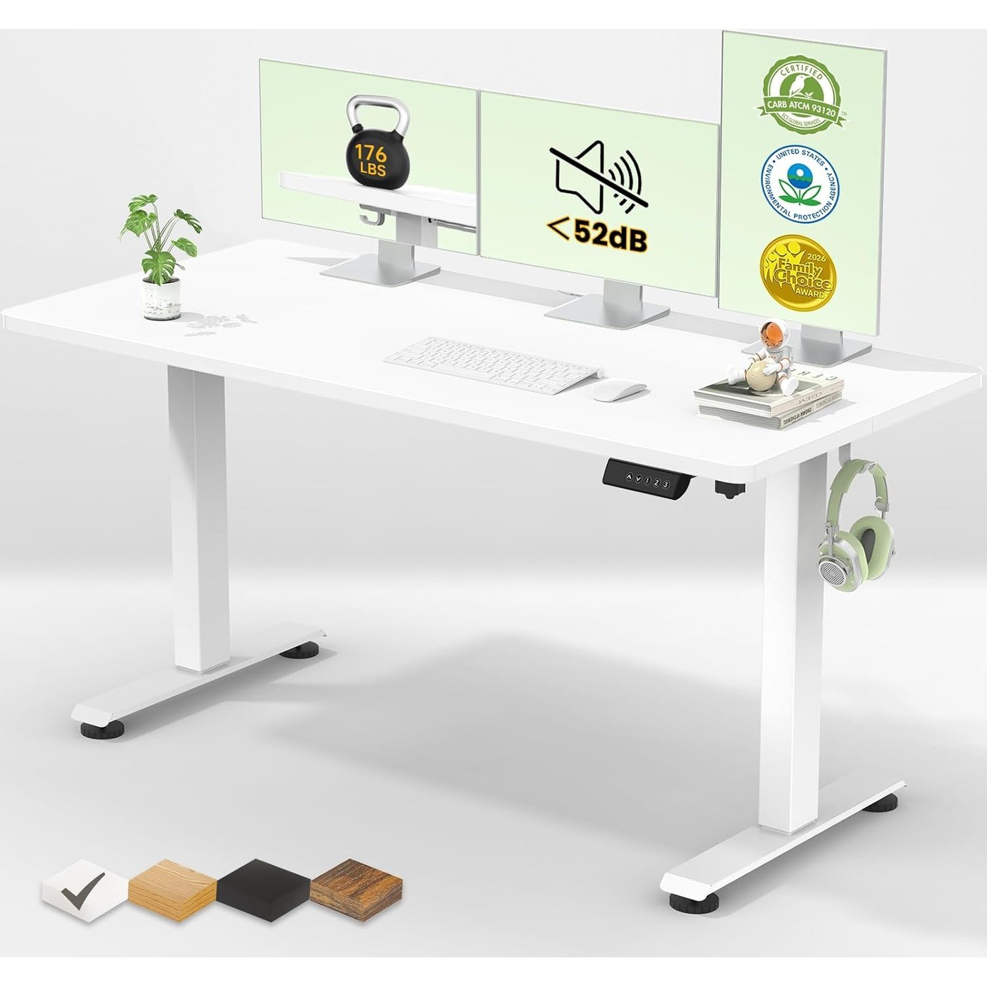 Veken 55 Inch Large Electric Standing Desk,Sit to Stand Up, Heights Adjustable