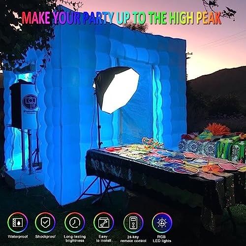 Inflatable Photo Booth Enclosure, 8.2 x 8.2ft Portable 16 8.2×8.2FT White Cube