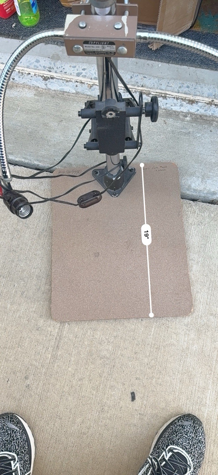TESTRITE CS-2 COPYSTAND Model 23c COPYLIGHT – Photo Lighting Enlargement Stand