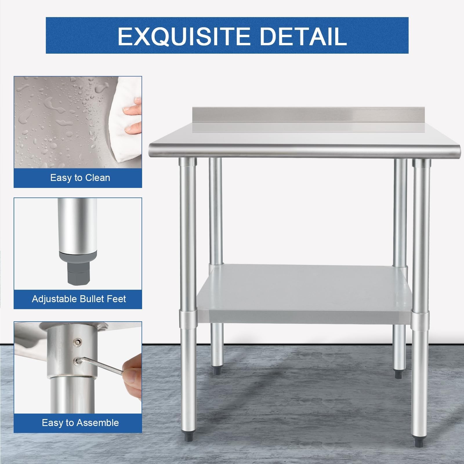 Stainless Steel Table For 24 X 30In Derro