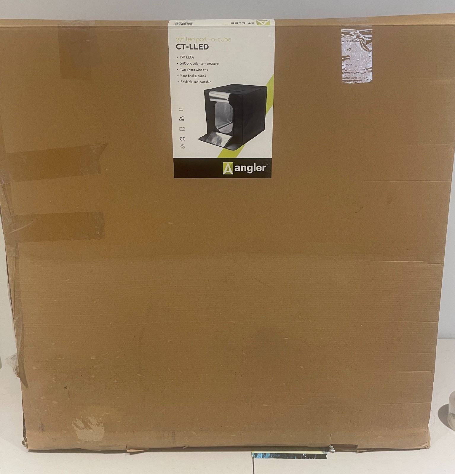 Angler CT-LLED 27″ in Led Port-a-Cube Light Tent with Power Supply