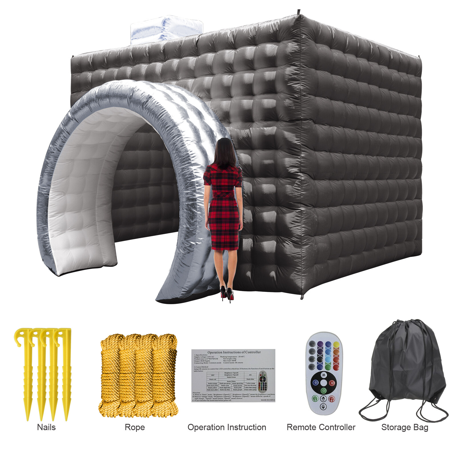 New Style Camera Shape Inflatable Photo Booth LED Wedding Tent with for Events