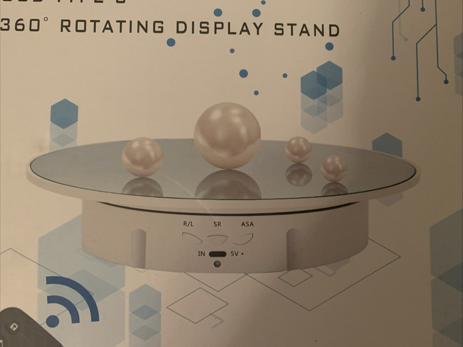 QINMAY 360 Degree Rotating Display Stand,360 Degree Photography Turntable with R