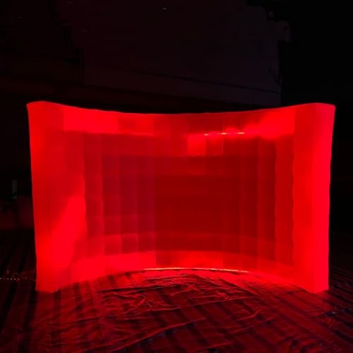 Inflatable Photo Booth Wall with Led Lights |10′ L x 5′ W x 7.6′ H| White