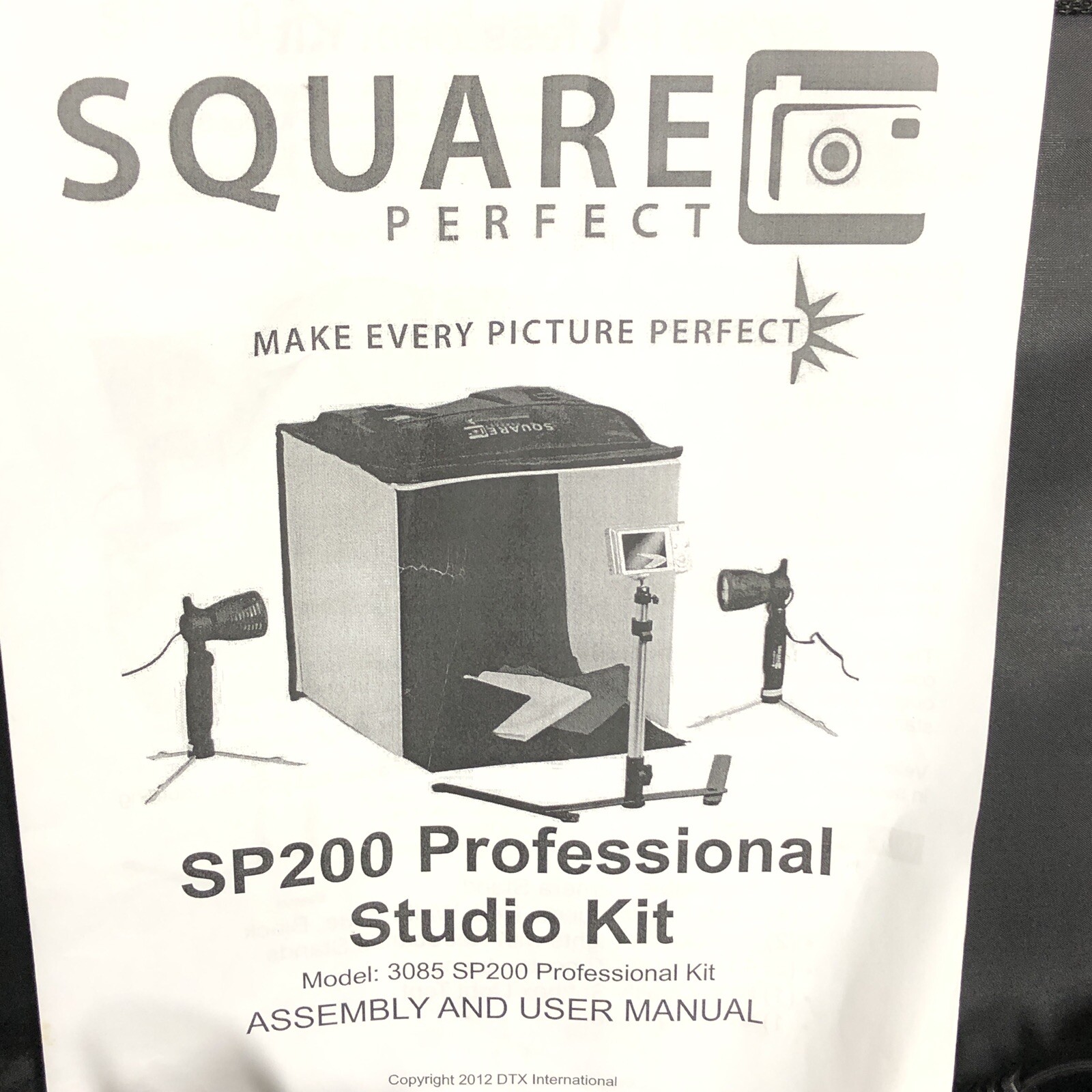 Square Perfect Professional Studio Photo Kit 3085 SP200 Lamps Box Photography