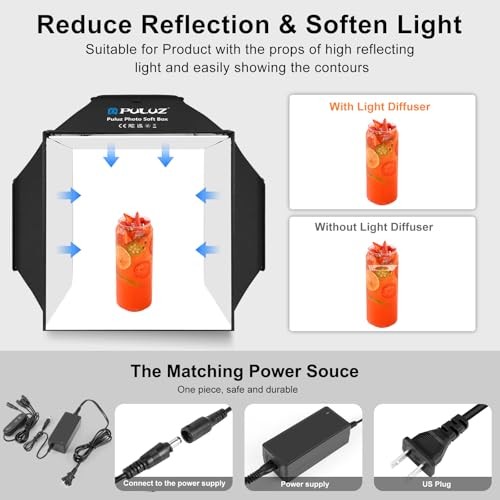 16×16 Inch Upgrade Photo Studio Light Box, Professional Upgraded-16*16 inch